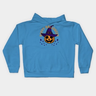 HAPPY HALLOWEEN JACK 'O LANTERN WEAR THE WITCH HAT Kids Hoodie